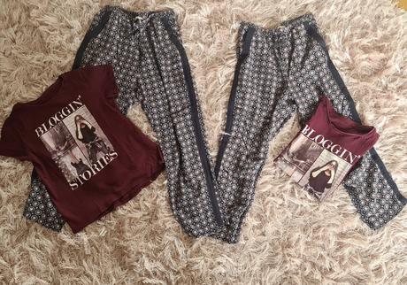 Letné nohavice s tričkami, h&m,122