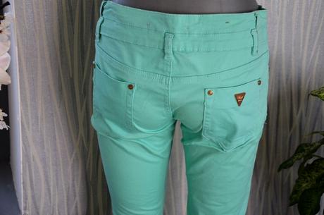 Zelenkavé nohavice-m, m