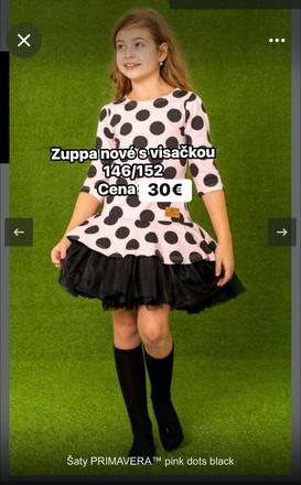 Zuppa šatky 146/152 bodka, 152