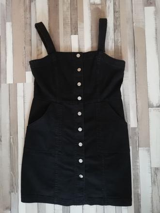 Džínsové overalové šaty, h&m,40