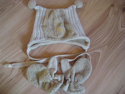 Zimná čiapočka a rukavičky, na 12 - 24 mesiacov, 80