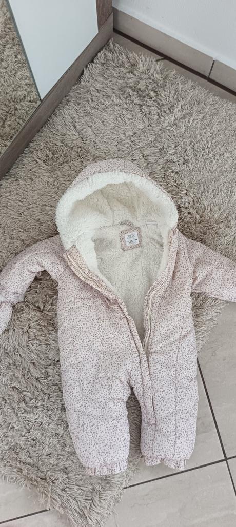 Teplá kombinéza pre dievčatko na zimu, zara,68