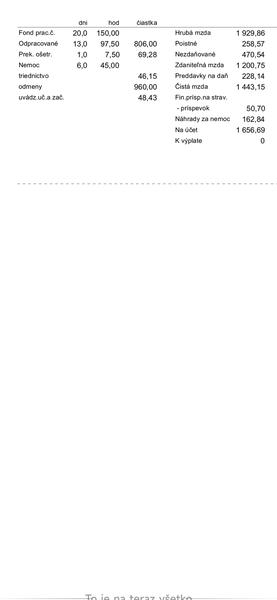 Prečo nemám vo výplate zahrnutú sumu PN?