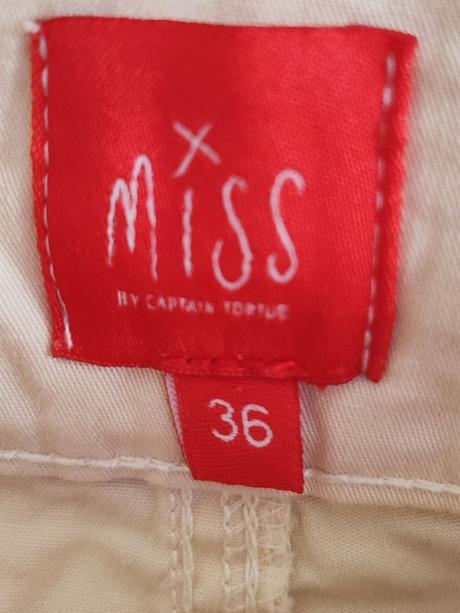 Krémové nohavice miss, s