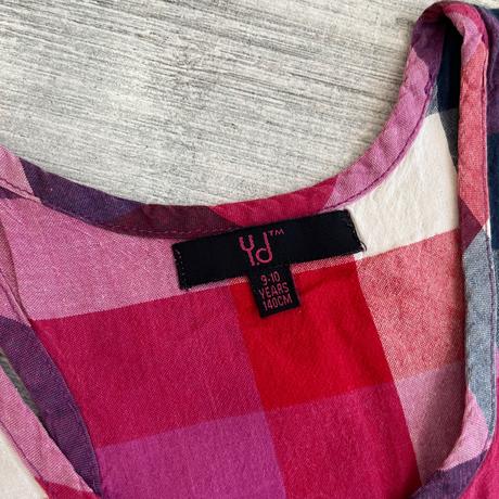 Kárované dievčenské šaty, 140