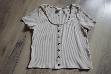 Vrúbkované tričko h&m, h&m,s