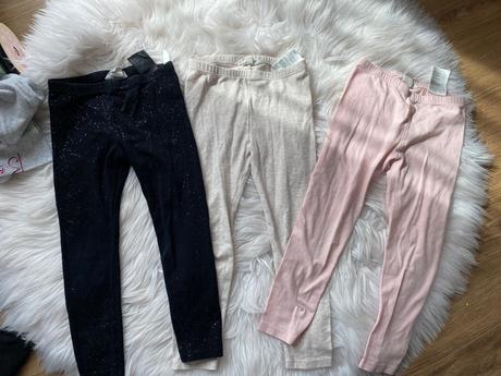 3 ks legin h&m s trblietkami, h&m,104