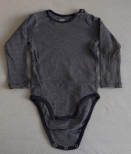 Body tmavomodré pásikové h&m 80, h&m,80
