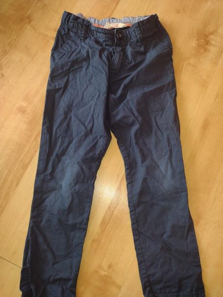 Modré nohavice super stav, h&m,116
