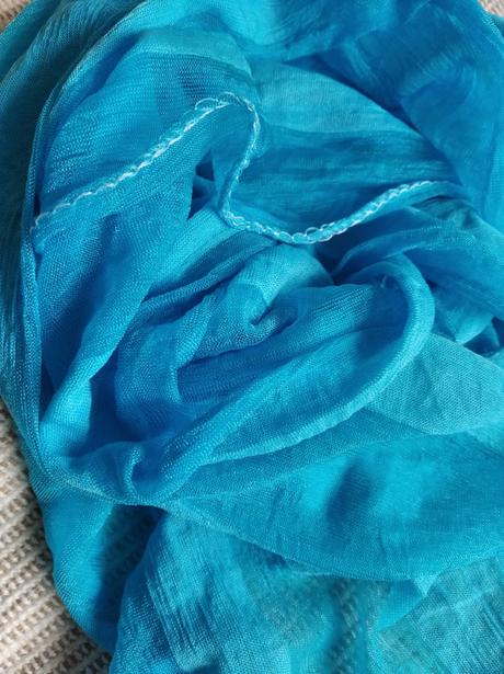 Tyrkysový ľahký šál / šatka, 