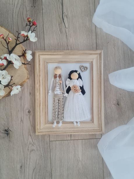 Makrame obraz mladomanželov, 