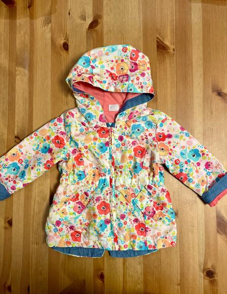 Prechodný kabátik s kvetinkami (6-9m), f&f,74