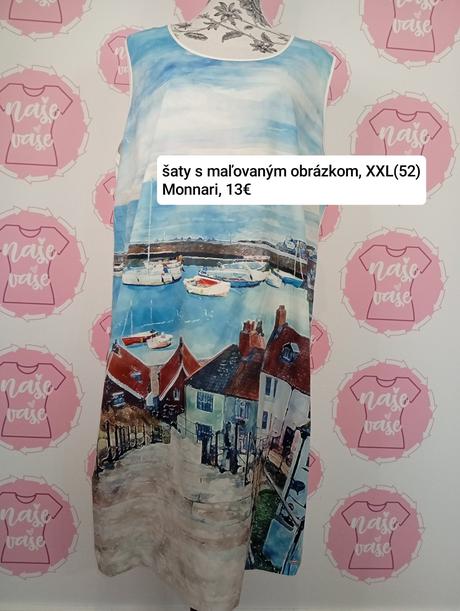 Krásne šaty s maľovaným obrázkom, xxl