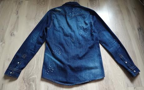 Dlhšia riflová košelobunda zara relaxed fit, zara,s