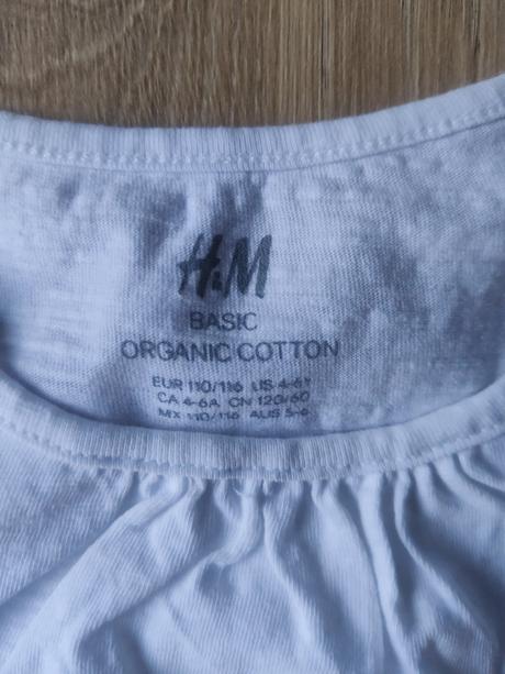 Tričko z biobavlny - h&m, veľ. 110/116, h&m,110