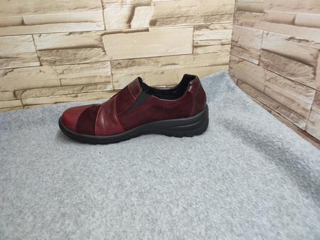 Rieker 39 - dámske kožené bordové našuchovačky, rieker,39