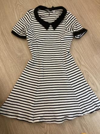 Šaty čiernobiele, h&m,xs