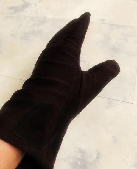 Kožené semišové rukavice, l