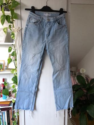 Modré džínsy/ modré rifle, bershka,34