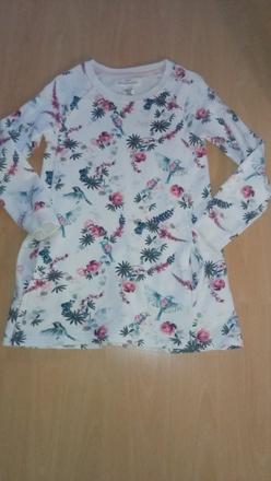 Ozdobné šaty s vreckami dlhý rukáv 128/134, h&m,134