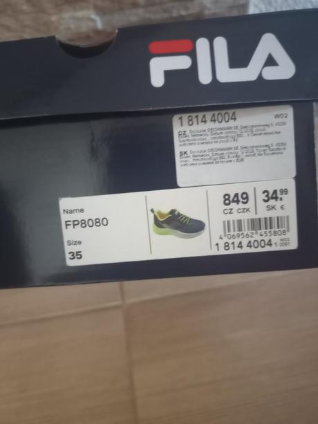 Nové botasky fila, fila,35
