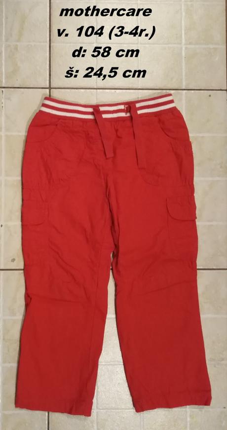 Zateplené nohavice, mothercare,104
