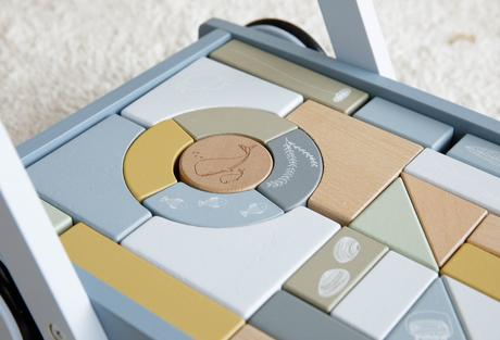 Little dutch vozíček s kockami blue ocean 7021ld, 