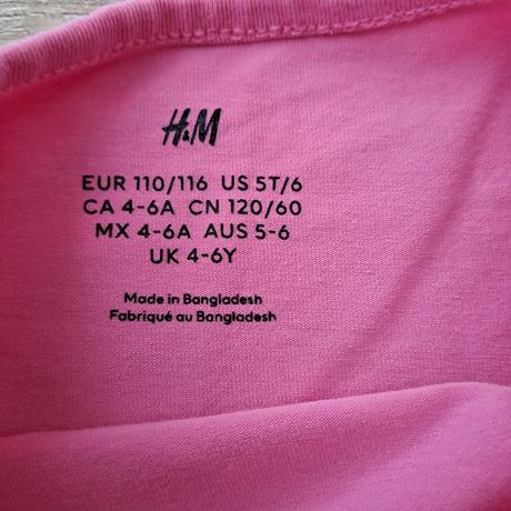 Dievčenské tričko, h&m,110