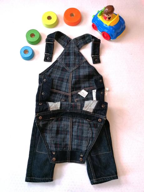 H&m - suprové jeans nohavice na traky, h&m,68