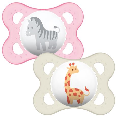 Mam silikónový cumlík nature animal 2ks, 0m+, mam