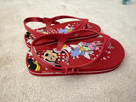 Disney (minnie & daisy) dievčenské červené žabky, disney,29