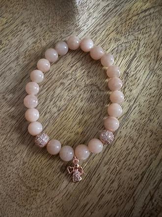 Náramok slnečný kameň anjel, 