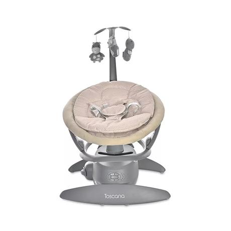 Elektrická hojdačka do 9 kg - beige dots, 