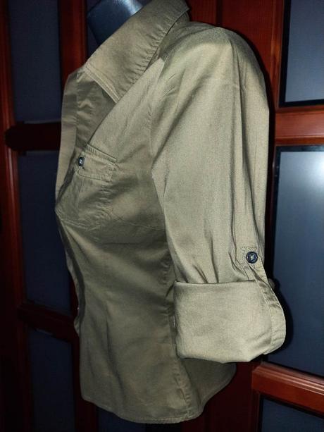 Khaki košeľa h&m veľ. xs-s, h&m,xs