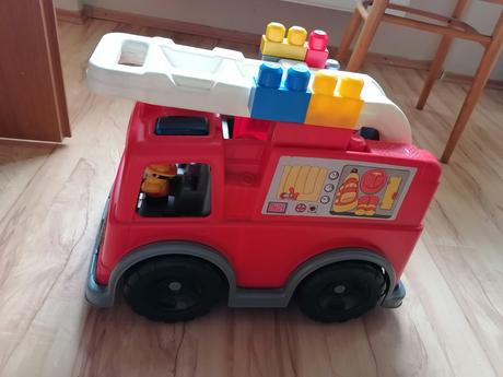 Požiarnické auto + veľké kocky, loptičky, 