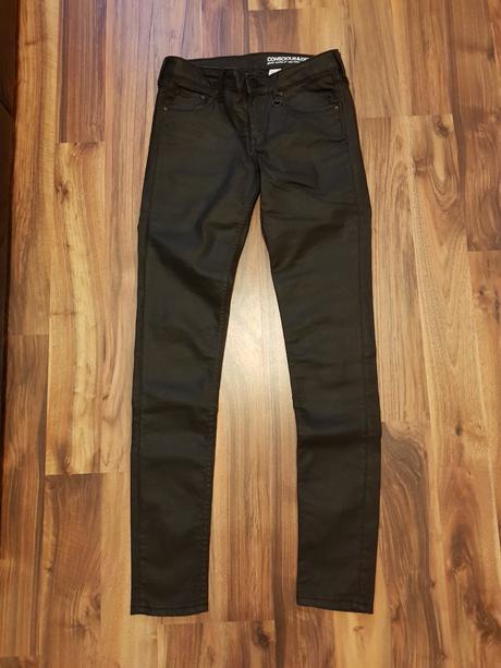 Coated skinny low jeans velk. 28/32, h&m,36