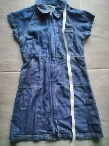 Džínsové šaty v140, 9-10r., 140