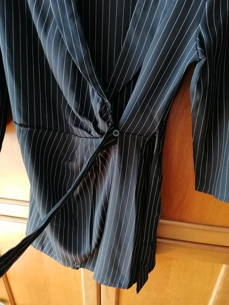 Čierny pružkovaný kraťasový overal amisu, amisu,34