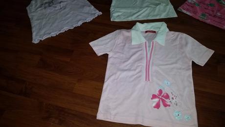 4 tričká - dievčenské, na leto, 134