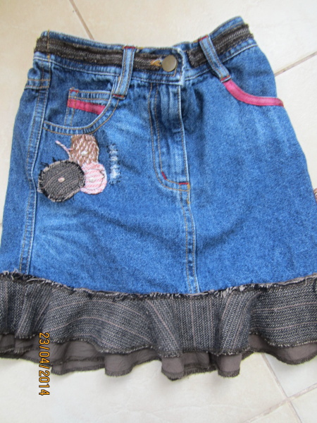 Zlatá riflová suknička, george,122