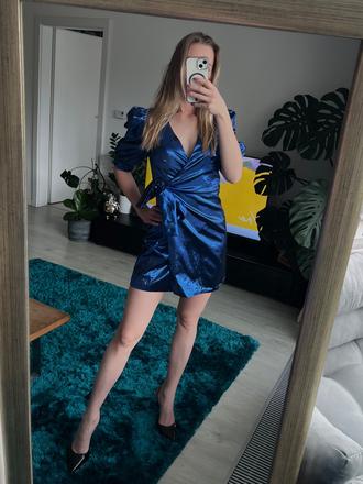 Zara metalické šaty, zara,s