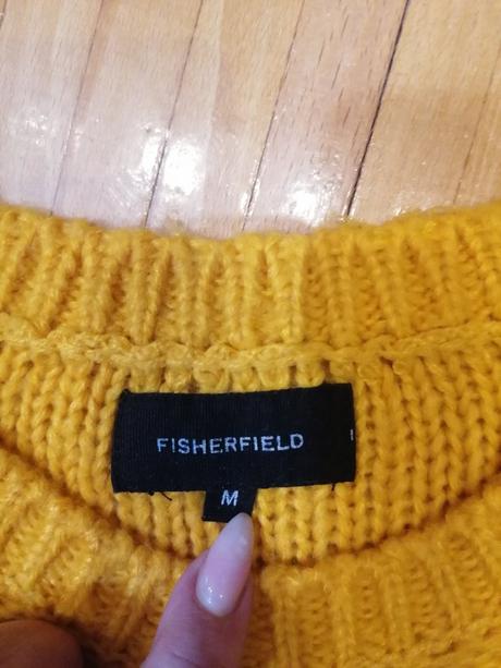Pánsky žltý pletený sveter, m