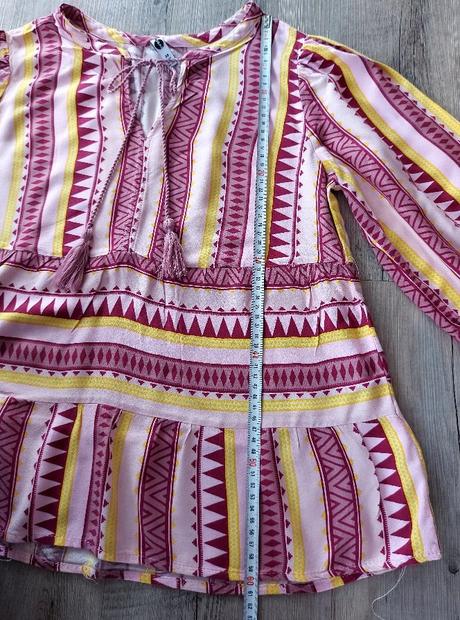 Vzorovaný rúžový top, 38