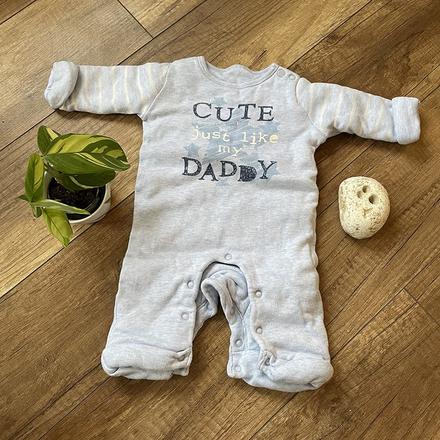 Hrubší overal s nápisom cute just like my daddy, f&f,56