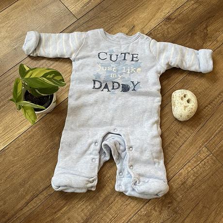 Hrubší overal s nápisom cute just like my daddy, f&f,56