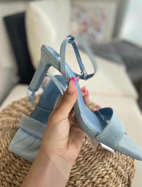 Riflové sandálky, bershka,36