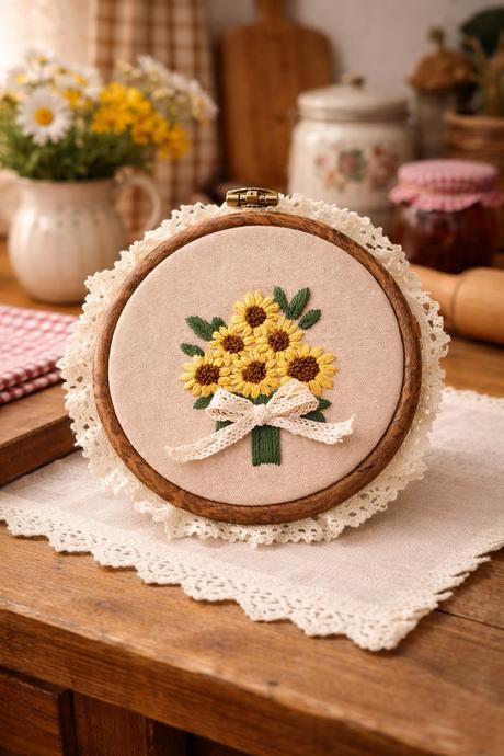 Ručne vyšívaná dekoracia na stenu, 