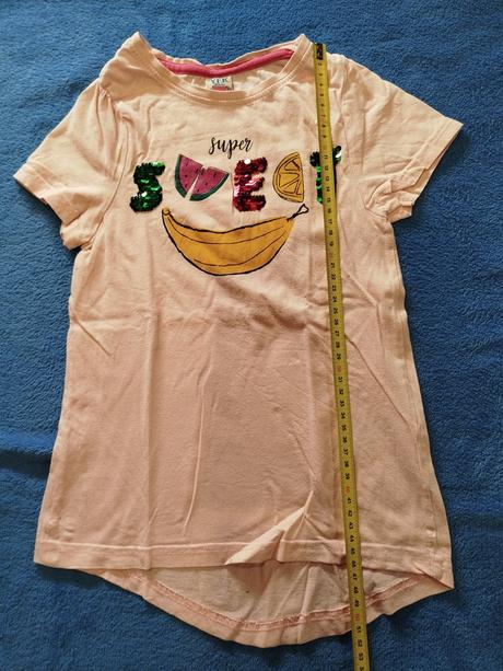 Dlhšie tričko pre štíhle dievčatko, 116