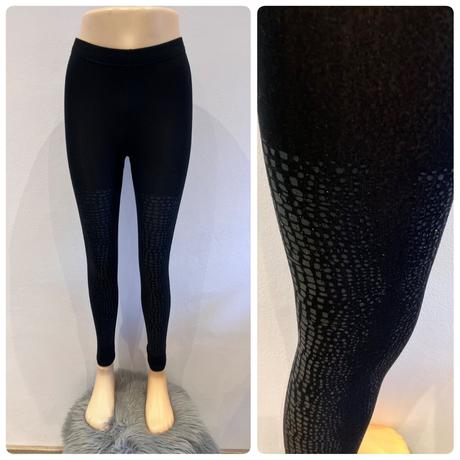 Dámske čierne vzorovné kamašle (s/m), s