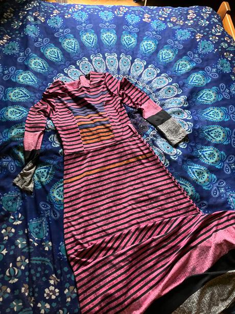 Dlhé pásikované šaty, angie,xs